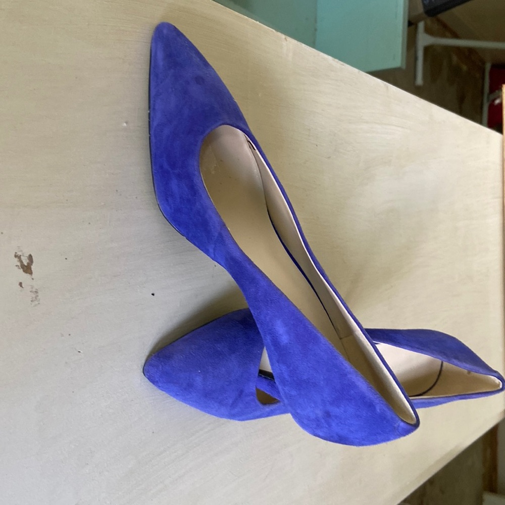 Nine West Royal Purple Classic Suede Pump with Rubber Sole-8M